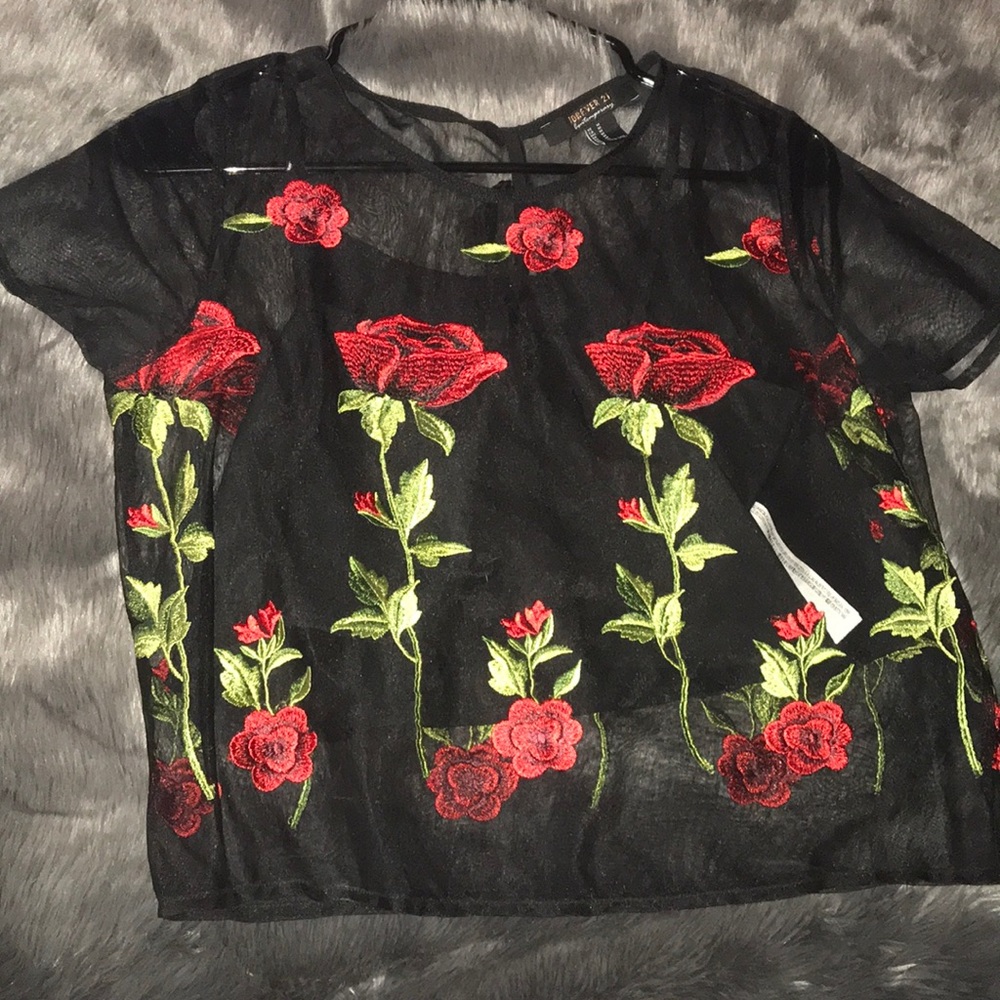 Floral Mesh Crop🍾